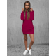 Women's burgundy hooded dress Megan JS/YS10003/21 - For women Women's burgundy hooded dress Megan JS/YS10003/21