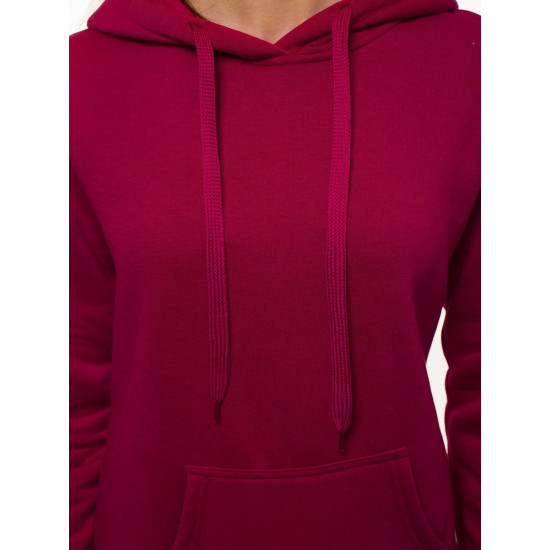 Women's burgundy hooded dress Megan JS/YS10003/21 - For women Women's burgundy hooded dress Megan JS/YS10003/21