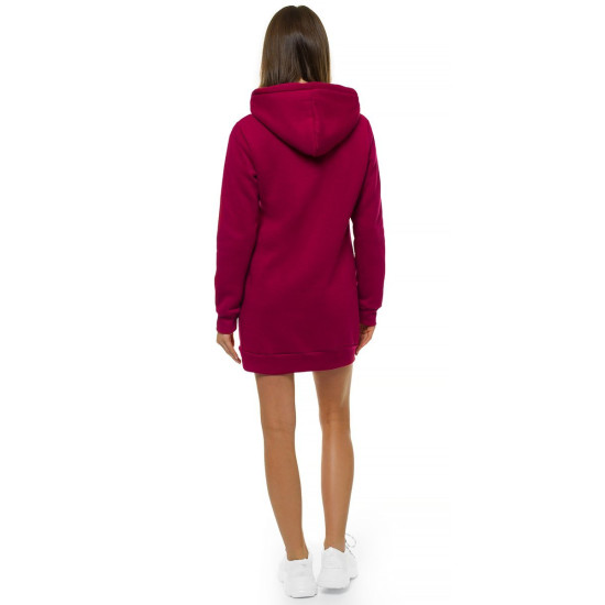 Women's burgundy hooded dress Megan JS/YS10003/21 - For women Women's burgundy hooded dress Megan JS/YS10003/21