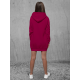 Women's burgundy hooded dress Megan JS/YS10003/21 - For women Women's burgundy hooded dress Megan JS/YS10003/21