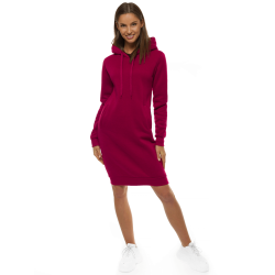 Sieviešu bordo kleita ar kapuci Margaret