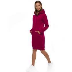 Sieviešu bordo kleita ar kapuci Margaret