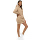 Women's brown hooded dress Megan JS/YS10003/6 - For women Women's brown hooded dress Megan JS/YS10003/6