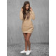 Women's brown hooded dress Megan JS/YS10003/6 - For women Women's brown hooded dress Megan JS/YS10003/6