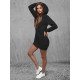 Women's black hooded dress Megan JS/YS10003/3 - For women Women's black hooded dress Megan JS/YS10003/3
