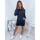 Women's dark blue hooded dress Megan JS/YS10003/25 - For women Women's dark blue hooded dress Megan JS/YS10003/25