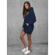 Women's dark blue hooded dress Megan JS/YS10003/25 - For women Women's dark blue hooded dress Megan JS/YS10003/25