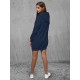 Women's dark blue hooded dress Megan JS/YS10003/25 - For women Women's dark blue hooded dress Megan JS/YS10003/25
