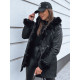 Women's black jacket with black fur Arctic