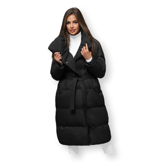 Sieviešu melns mētelis Korper JS/M737/392