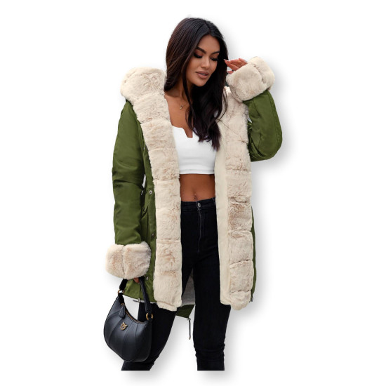 Zaļa dāmu jaka Moly JS/M763/136Z