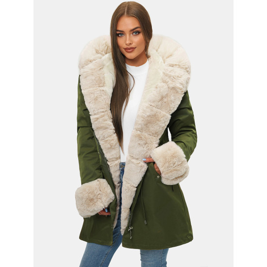 Zaļa dāmu jaka Moly JS/M763/136Z