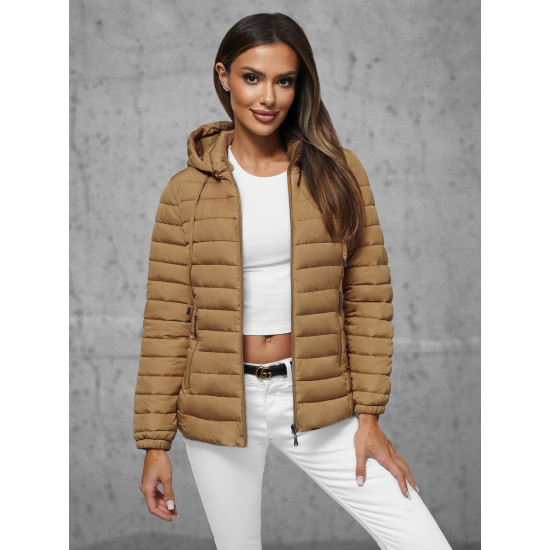Brown jacket Krimor JS/16M9103/84 - For women Brown jacket Krimor JS/16M9103/84