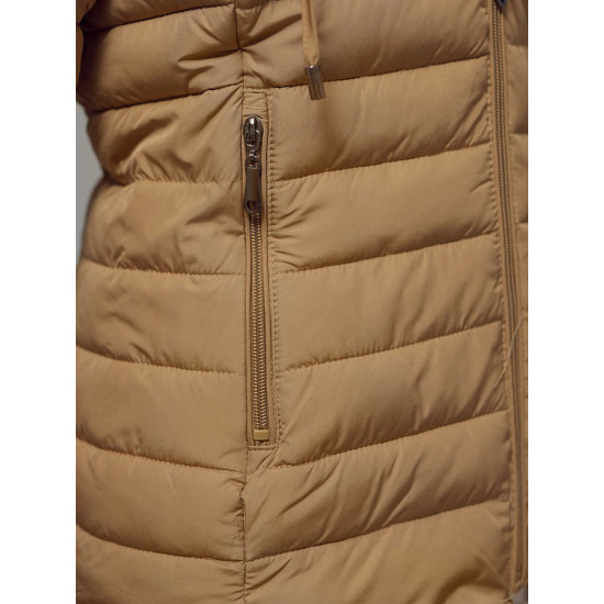 Brown jacket Krimor JS/16M9103/84 - For women Brown jacket Krimor JS/16M9103/84