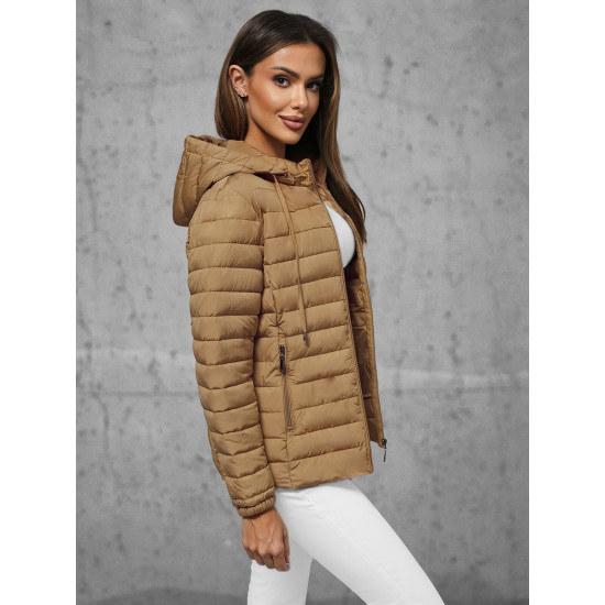 Brown jacket Krimor JS/16M9103/84 - For women Brown jacket Krimor JS/16M9103/84