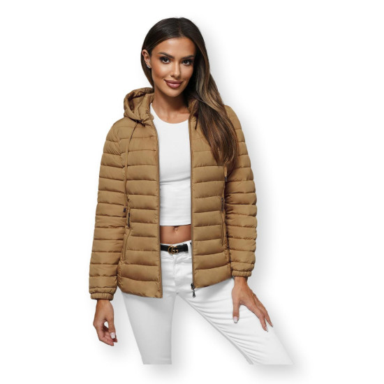 Brown jacket Krimor JS/16M9103/84 - For women Brown jacket Krimor JS/16M9103/84