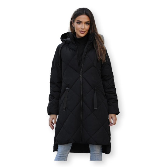 Garā melnā ziemas jaka Steper