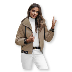 Sieviešu brūna jaka Ital