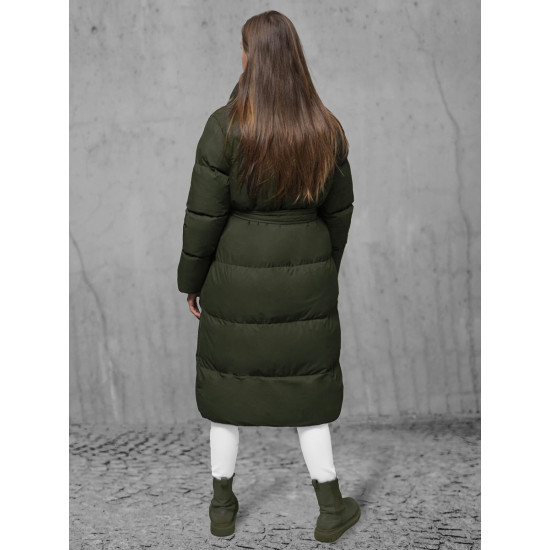 Sieviešu haki krāsas mēteļi Korper JS/M737/136 - Rīcība Sieviešu haki krāsas mēteļi Korper JS/M737/136