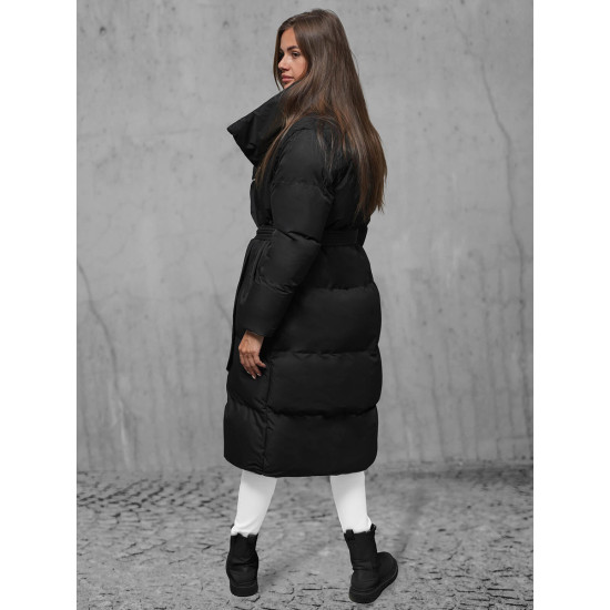 Sieviešu melns mētelis Korper JS/M737/392 - Rīcība Sieviešu melns mētelis Korper JS/M737/392