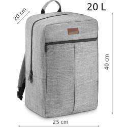 Pelēka lidmašīnas mugursoma