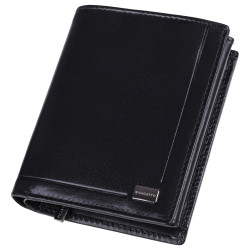 Vīriešu dabīgās ādas maks Jesse (melns)