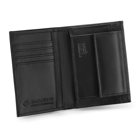 Īstas ādas vīriešu maks Devin (melns) N055-W - Aksesuāri vīriešiem Īstas ādas vīriešu maks Devin (melns) N055-W Premium