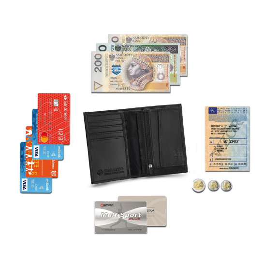 Vīriešu dabīgās ādas maks Zuter (melns) ZG-N051-W-F2 - Aksesuāri vīriešiem Vīriešu dabīgās ādas maks Zuter (melns) ZG-N051-W-F2 Premium