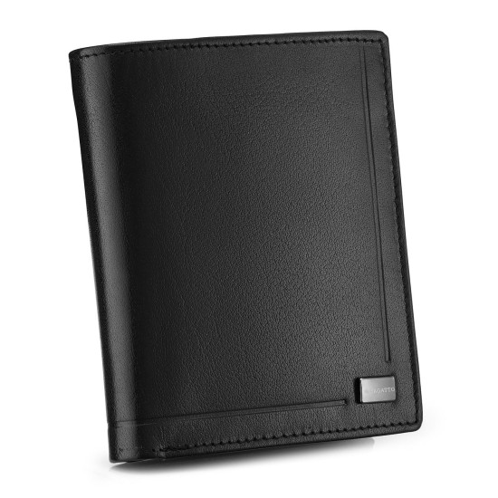 Vīriešu dabīgās ādas maks Baret (melns) ZG-051-BAR - Aksesuāri vīriešiem Vīriešu dabīgās ādas maks Baret (melns) ZG-051-BAR Premium