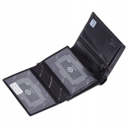 Vīriešu dabīgās ādas maks Kimer (melns)