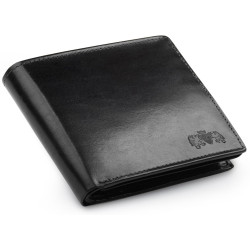 Vīriešu dabīgās ādas maks Scott (melns)