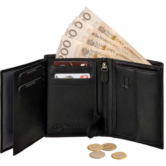Vīriešu dabīgās ādas maks Titer ZG-N4-F15 - Aksesuāri vīriešiem Vīriešu dabīgās ādas maks Titer ZG-N4-F15 Premium