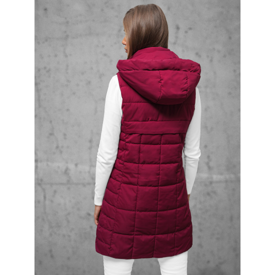 Sieviešu bordo krāsas stepēta veste Dona JS/16M9096/06Z - Rīcība Sieviešu bordo krāsas stepēta veste Dona JS/16M9096/06Z