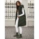 Garā tumši zaļā veste Toter JS/5M3152/136Z - Sievietēm Garā tumši zaļā veste Toter JS/5M3152/136Z