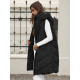 Ilga melna veste Toter JS/5M3152/392Z - Sievietēm Ilga melna veste Toter JS/5M3152/392Z