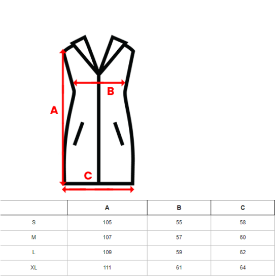 Melna gara veste Apter JS/5M3157/392Z - Melna gara veste Apter JS/5M3157/392Z