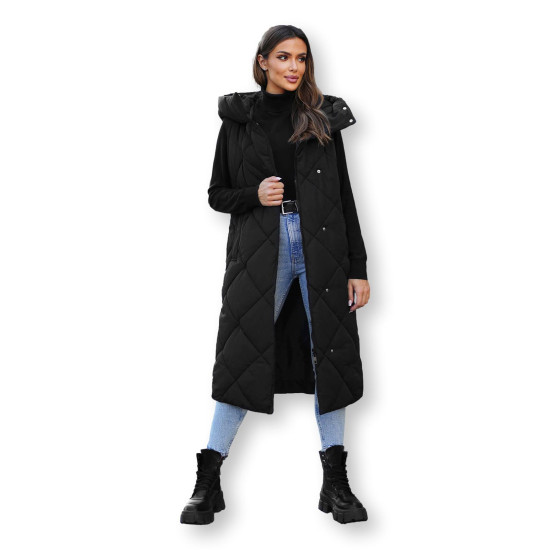 Melna gara veste Kiket JS/5M3165/392 - Rīcība Melna gara veste Kiket JS/5M3165/392
