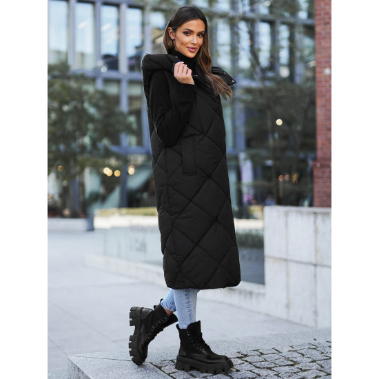 Melna gara veste Kiket JS/5M3165/392 - Rīcība Melna gara veste Kiket JS/5M3165/392