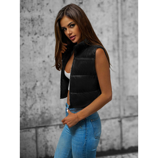 Melna īsa veste Giter JS/16M9079/392 - Sievietēm Melna īsa veste Giter JS/16M9079/392
