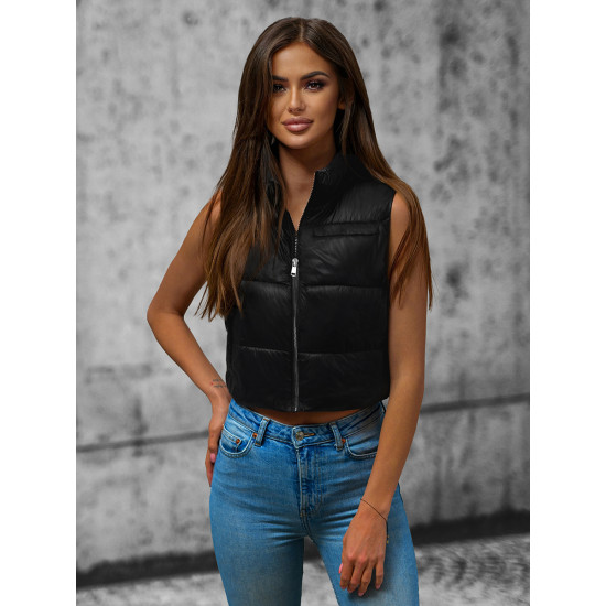 Melna īsa veste Giter JS/16M9079/392 - Sievietēm Melna īsa veste Giter JS/16M9079/392