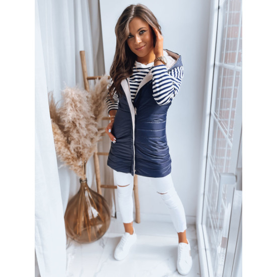 Zila divpusējā veste Melani TY3415 - Sievietēm Zila divpusējā veste Melani TY3415