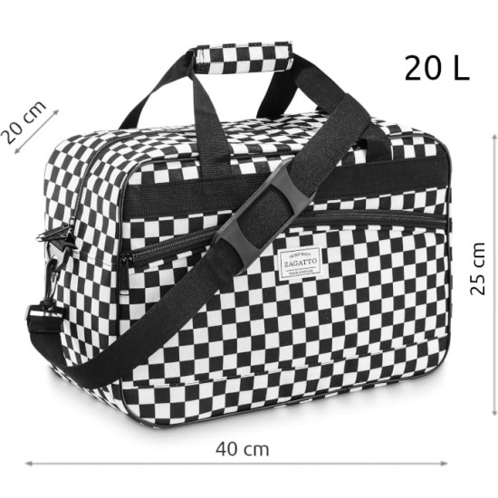 Šaha rakstu ceļojumu soma Mat ZG828 - Aksesuāri sievietēm Šaha rakstu ceļojumu soma Mat ZG828