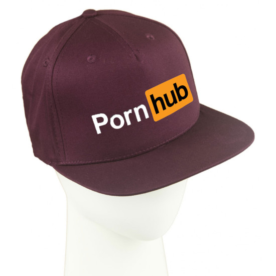 Fullcap cepure bordo krāsā Pornhub PK3018 - Aksesuāri vīriešiem Fullcap cepure bordo krāsā Pornhub PK3018