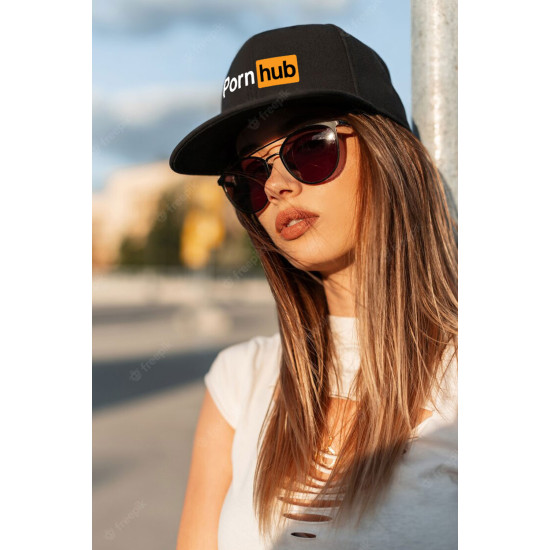 Unisex cepure melna Pornhub PK3014 - Aksesuāri vīriešiem Unisex cepure melna Pornhub PK3014