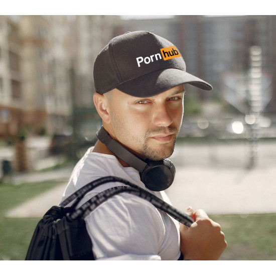Unisex cepure melna Pornhub PK3014 - Aksesuāri vīriešiem Unisex cepure melna Pornhub PK3014