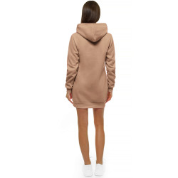 Brązowa damska sukienka z kapturem Megan