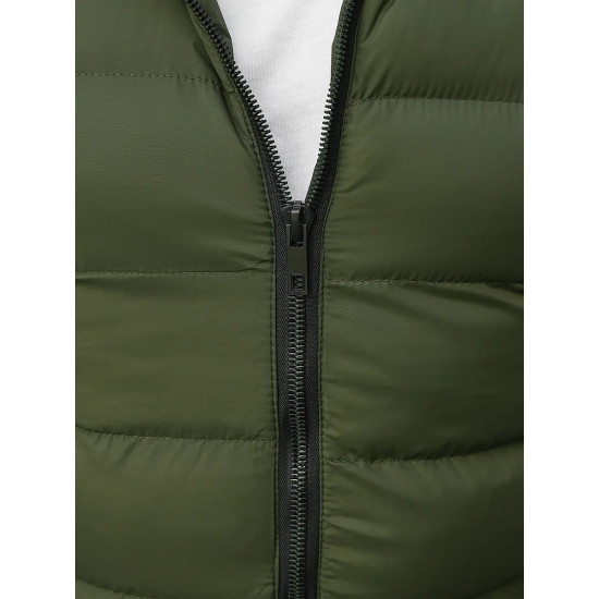 Tumši zaļa veste ar Nanor kapuci JS/M805/136 - Vīriešiem Tumši zaļa veste ar Nanor kapuci JS/M805/136