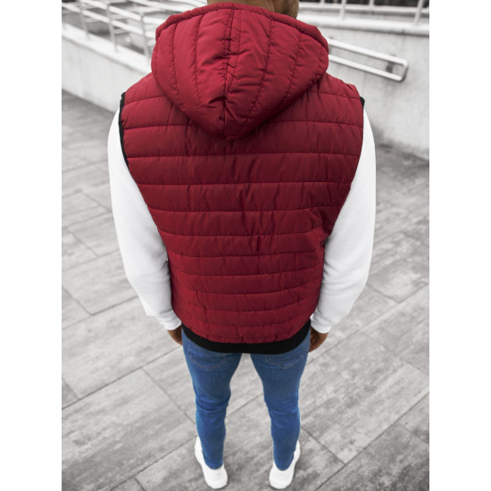 Men's burgundy vest Minel JS/MY88Z - Action Men's burgundy vest Minel JS/MY88Z