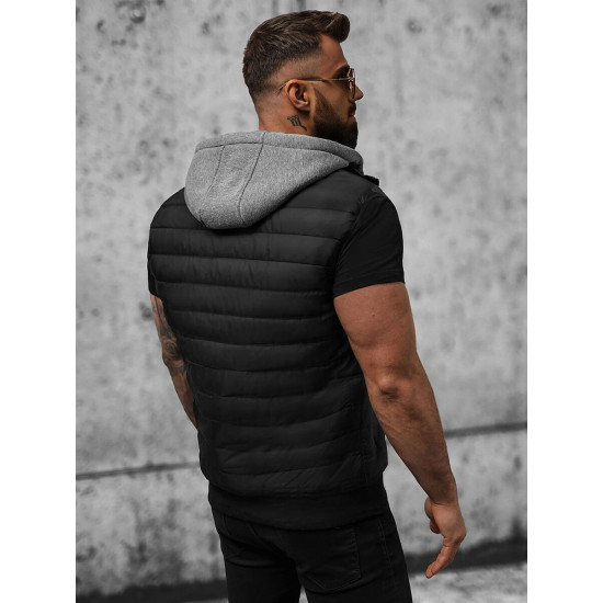 Black hooded vest Naron Vests