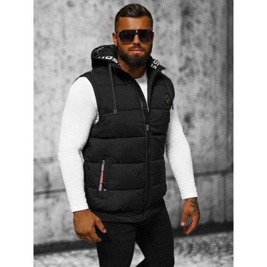 Vīriešu melna veste Inker JS/84M3028/392 - Vīriešiem Vīriešu melna veste Inker Vestes